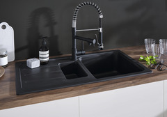 Évier quartz noir "arber" - 1,5 cuve - Cooke and Lewis - Brico Dépôt