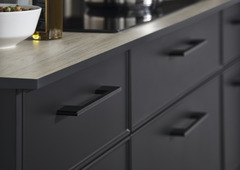 Lot de 2 poignées noir mat "Cacao" L 2,20 cm - GoodHome - Brico Dépôt