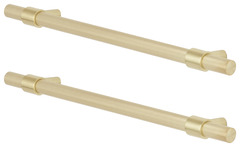 Lot de 2 poignées effet laiton brossé "Dukkah" - L 25,7 cm - GoodHome - Brico Dépôt