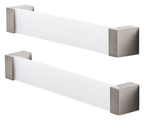 Lot de 2 poignées Blanc "Mulco"  L. 20.7 cm - GoodHome - Brico Dépôt