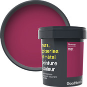 Peinture haute résistance murs, boiseries et métal intérieure Mat Rose Himonya 0.75 L - GoodHome - Brico Dépôt