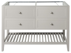 Meuble sous vasque double à poser gris Perma L.120 x H.80,6 x P.45 cm - GoodHome - Brico Dépôt