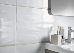 Décor mural "Perouso" blanc - l. 30 x L. 60 cm - GoodHome - Brico Dépôt