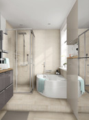 Carrelage mural "Elegance marble" crème - l. 20 x L. 60 cm - GoodHome - Brico Dépôt