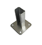 Platine de fixation rectangulaire pour poteau : 60 x 40 mm - H.150 mm - Marque BLOOMA - Brico Dépôt