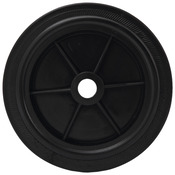 Roulette caoutchouc + PP noir - Ø 12,5 cm - 50 kg - Brico Dépôt