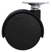 Roulette jumelée pivotante PP noir - H. 6,75 x Ø 5 cm - 30 kg - Brico Dépôt