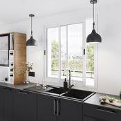 Fenêtre aluminium blanc coulissante 2 vantaux h.135 x l.120 cm - GoodHome - Brico Dépôt