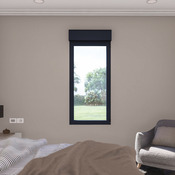 Fenêtre aluminium gris oscillo-battante 1 vantail gauche + volet roulant h.75 x l.40 cm - GoodHome - Brico Dépôt