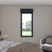 Fenêtre aluminium gris oscillo-battante 1 vantail gauche + volet roulant h.75 x l.60 cm - GoodHome - Brico Dépôt