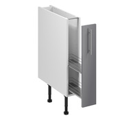 Meuble bas "Dorice" anthracite mat l.15 x h.72 x p.57 cm 1 porte coulissante - Brico Dépôt