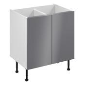 Meuble bas "Dorice" anthracite mat l.80 x h.72 x p.57 cm 2 portes - Brico Dépôt