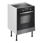 Meuble four "Dorice" anthracite mat l.60 x h.72 x p.57 cm + bandeau four - Brico Dépôt