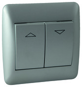 Interrupteur volet roulant "OME" silver - Brico Dépôt