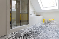 Rouleau de sol PVC "Provence noir et blanc" 4m - Gerflor - Brico Dépôt