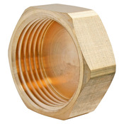 Lot de 2 bouchons laiton Femelle 15/21 (1/2") - Somatherm - Brico Dépôt