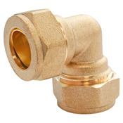 Coude égal bicône à bague laiton pour tube cuivre Ø12 - Somatherm - Brico Dépôt