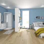 Sol stratifié à clipser aspect chêne  "Cahuita" compatible pièces humides - L. 128,5 x l. 19,2 cm x Ép. 8 mm. - Cooke and Lewis - Brico Dépôt