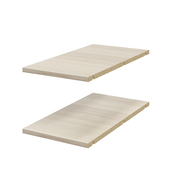 Lot de 2 étagères d'angle imitation chêne clair Homny L. 30 X P. 58 cm - Cooke and Lewis - Brico Dépôt