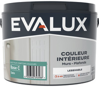 Peinture murs base C Satin 2,5 L - Evalux - Brico Dépôt