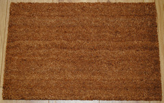 Tapis coco écru neutre pour entrée anti-glissant, 40 x 60 cm - Brico Dépôt