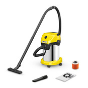 Aspirateur à eau et poussière filaire 1000 W cuve inox 19 L - WD 3 SV - Karcher - Brico Dépôt