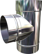 Té gaine en inox D150/156 - Piquage D150 - Brico Dépôt