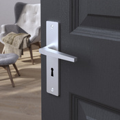 Poignée de porte "Cyriac" avec trou pour clé - Entraxe 195 mm - Cooke and Lewis - Brico Dépôt