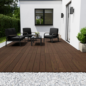 Lame de terrasse "Orkys" épicéa brun L. 3 m x l. 14,5 x EP. 3,4 cm - Brico Dépôt