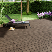 Lame de terrasse "Acera" brun L. 2,4 m x l. 14,4 x EP. 2,7 cm - Brico Dépôt