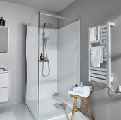 Sèche-serviettes avec barres plates "Melor" 500 W + Soufflerie 1 000 W - Brico Dépôt