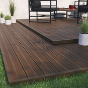 Lame composite marron "Neva" L. 2,2 m x l. 14,5 cm x Ep. 2,1 cm - Brico Dépôt