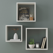 Lot de 3 cubes blanc 30 cm "Rabella" - Cooke and Lewis - Brico Dépôt