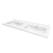 Plan vasque céramique "Aruna" L. 121 x P. 46,7 cm - Brico Dépôt