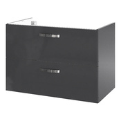 Meuble sous vasque à suspendre gris "Aruna" L. 80 x H. 55 x P. 45 cm - Brico Dépôt