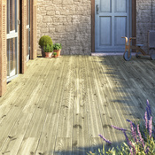 Lame de terrasse "Lemhi" pin vert L. 2,4 m x l. 14,4 x EP. 2,7 cm - Brico Dépôt