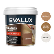 Pâte à bois chêne foncé 500g - Evalux - Brico Dépôt