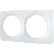 Plaque 2 Postes blanc mat "Zephyr" - Brico Dépôt