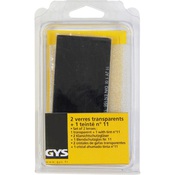 2 verres transparents 105 x 50 et 1 Teinté n°11 pour masque à main  - Brico Dépôt