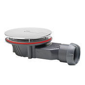 Bonde de douche slim + chromé D40 dôme ABS - Diam. 90 mm - Wirquin - Brico Dépôt