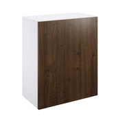 Meuble haut "Heline" imitation noyer mat l.60 x h.72 x p.32 cm 1 porte - Brico Dépôt