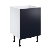 Meuble bas de cuisine "Dorice" bleu mat l.60 x h.72 x p.57 cm 1 porte 1 casserolier + 3 tiroirs - Brico Dépôt