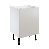 Meuble bas de cuisine "Dorice" beige mat l.60 x h.72 x p.57 cm 1 porte 1 casserolier + 3 tiroirs - Brico Dépôt