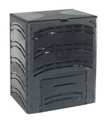 Composteur 500 L noir avec couvercle en plastique - Brico Dépôt