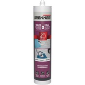Mastic colle polymère intérieur/extérieur blanche - cartouche 290ML - Brenner - Brico Dépôt