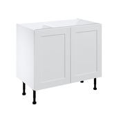 Meuble bas "Florie" blanc mat l.100 x h.72 x p.57 cm 2 portes - Brico Dépôt