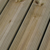 Lame de terrasse en bois naturel - L.360 x l.14,4 cm. Ép. 27 mm - Brico Dépôt