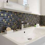 Mosaique "ODILE" noire et dorée - l.30 x L.30 cm. - Cooke and Lewis - Brico Dépôt