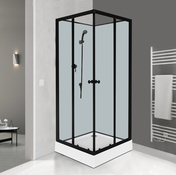Cabine de douche "Square" noire 80 x 80 cm - Brico Dépôt