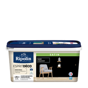 Peinture mur intérieur Satin 2,5 L Noir Houvert - Ripolin - Brico Dépôt
